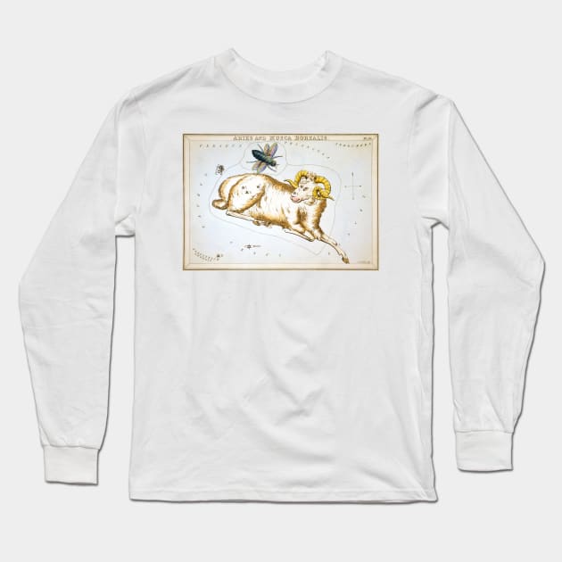 Aries constellation and Musca Borealis Long Sleeve T-Shirt by MiRaFoto